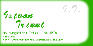 istvan trimml business card